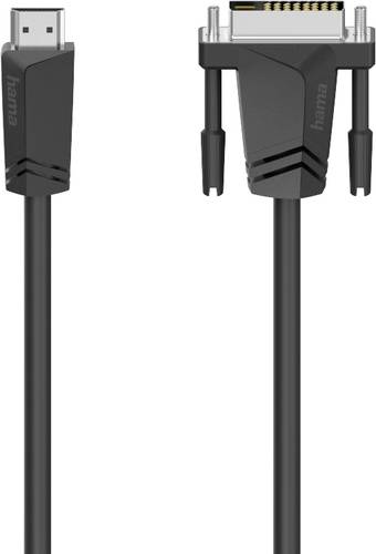 Hama HDMI / DVI Adapterkabel HDMI-A Stecker, DVI-D 18+1pol. Stecker 1.50m Schwarz 00205018 HDMI-Kabe von Hama