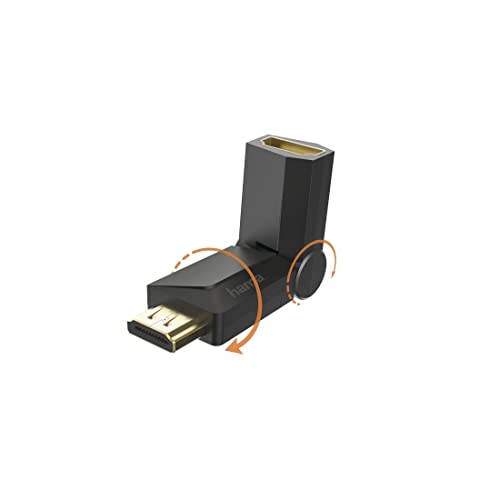 Hama HDMI Adapter Buchse - HDMI Stecker (eckig, drehbar, kompakt, 4096 x 2160, HDMI 2.0b) schwarz von Hama