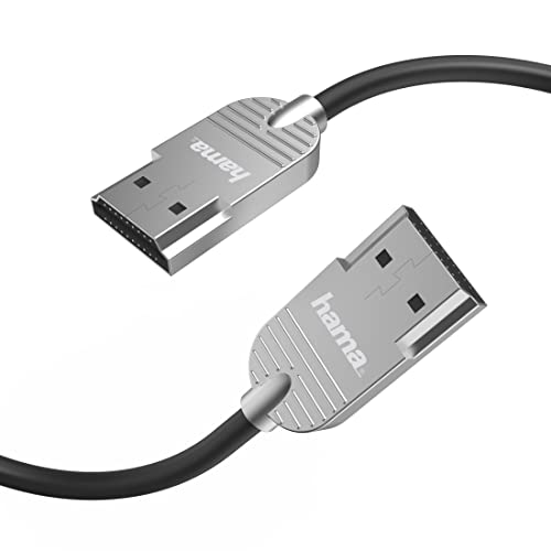 Hama HDMI Kabel 2 m lang Ultra HD 4K (High Speed HDMI Cable HDR, HEC, ARC, Monitorkabel mit Metallstecker im Slim Design, Verbindung von PC/Notebook mit Monitor, TV, Beamer, Playstation, XBOX) von Hama