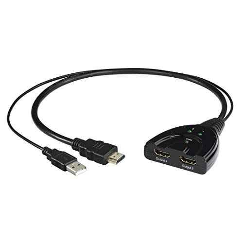 Hama HDMI Verteiler 2 fach (Splitter HDMI mit USB Aschluss, 4K) von Hama