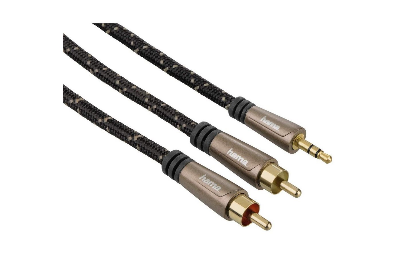 Hama HQ 3m Audio Adapter-Kabel AUX vergoldet Audio-Kabel, 3,5-mm-Klinke, RCA-Stecker, Keine (300 cm), 3,5mm Klinken-Stecker auf 2x RCA Cinch-Kabel, vergoldet, für Handy etc von Hama