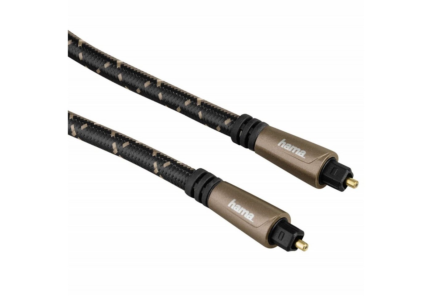 Hama HQ 5* Toslink-Kabel 0,75m LWL Lichtleiter-Kabel Audio-Kabel, (75 cm), 0,75m LWL Lichtleiter-Kabel ODT-Stecker optisch Digital Audio Toslink von Hama
