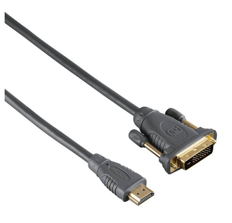 Hama Hama 00133403 DVI-Kabel 1,8 m DVI-D HDMI Typ A (Standard) Grau HDMI-Kabel von Hama