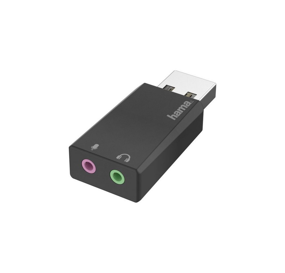 Hama Hama 00200323 Kabeladapter USB 2x3.5 mm Schwarz USB-Adapter Hama Hama 00200323 Kabeladapter USB 2x3.5 mm Schwarz USB-Adapter von Hama