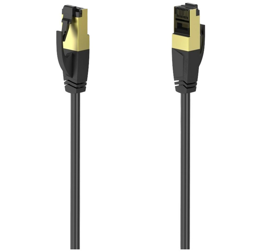 Hama Hama 00200693 RJ45 Netzwerkkabel, Patchkabel CAT 8 S/FTP 3 m Schwarz v Netzkabel, (300.00 cm) von Hama
