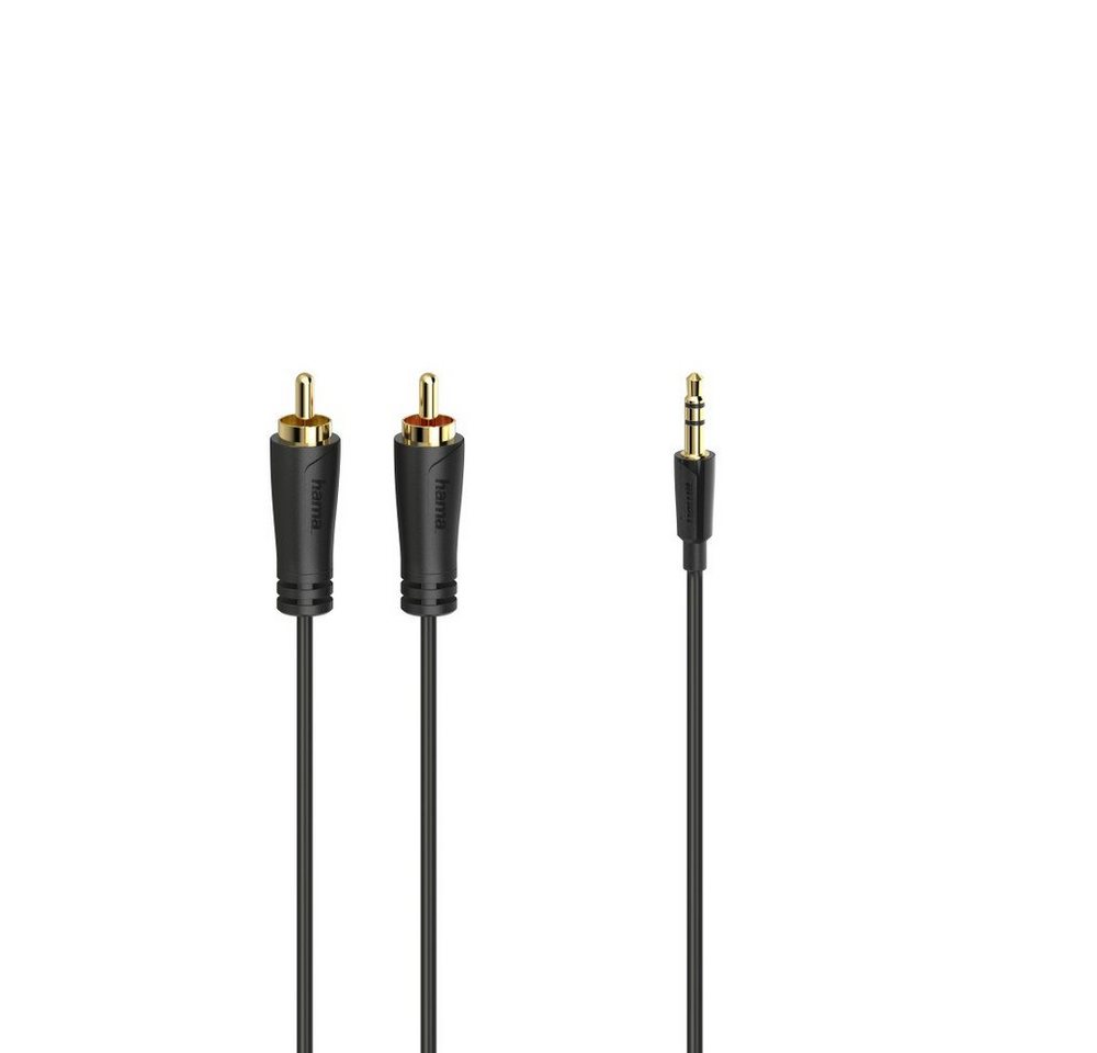 Hama Hama 00205260 Audio-Kabel 1,5 m 3.5mm 2 x RCA Schwarz HiFi-Kopfhörer von Hama