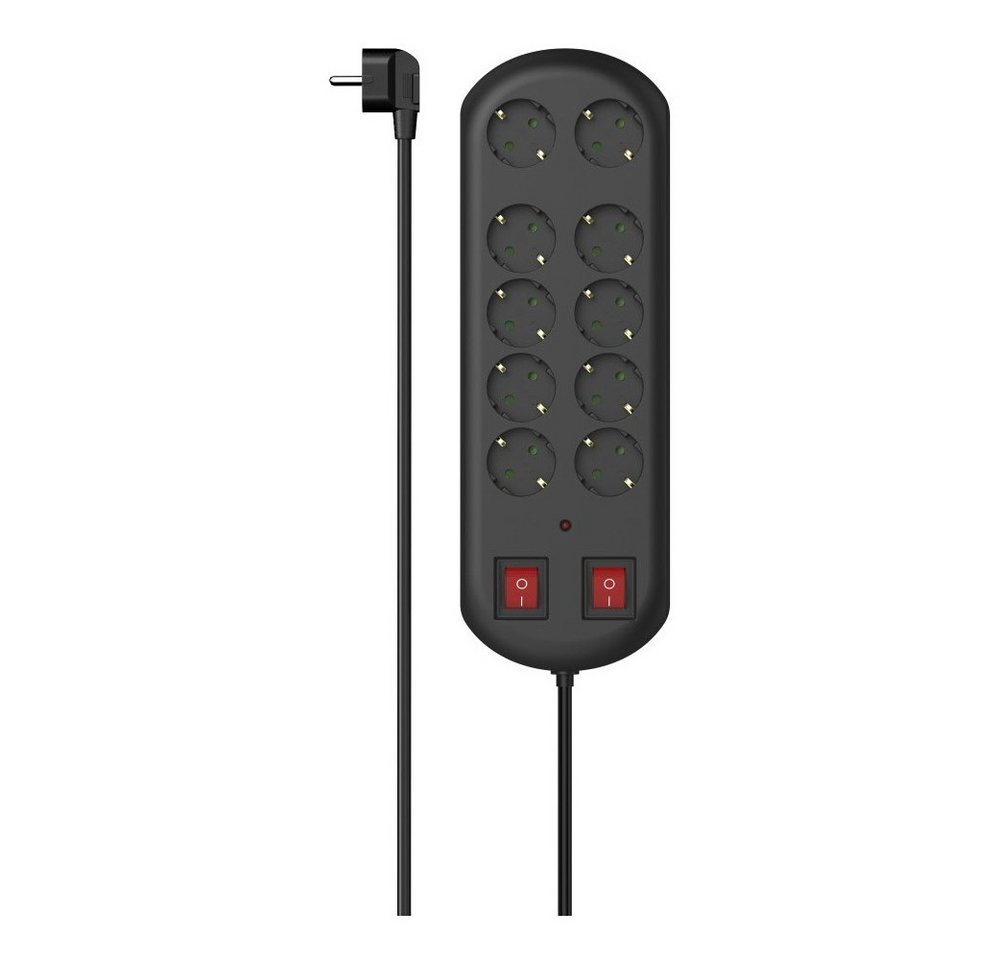Hama Hama 10-fach Steckdosenleiste 2m schwarz - Mehrfachsteckdose Audio- & Video-Adapter Schuko-Stecker Hama Hama 10-fach Steckdosenleiste 2m schwarz - Mehrfachsteckdose Audio- & Video-Adapter Schuko-Stecker von Hama
