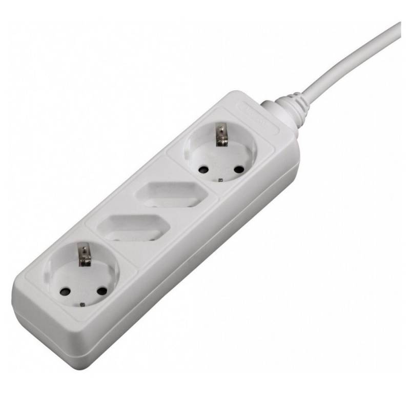 Hama Hama 4-fach Steckdosenleiste weiß für Zuhause. Audio- & Video-Adapter Schuko-Stecker zu Steckdosenleiste von Hama