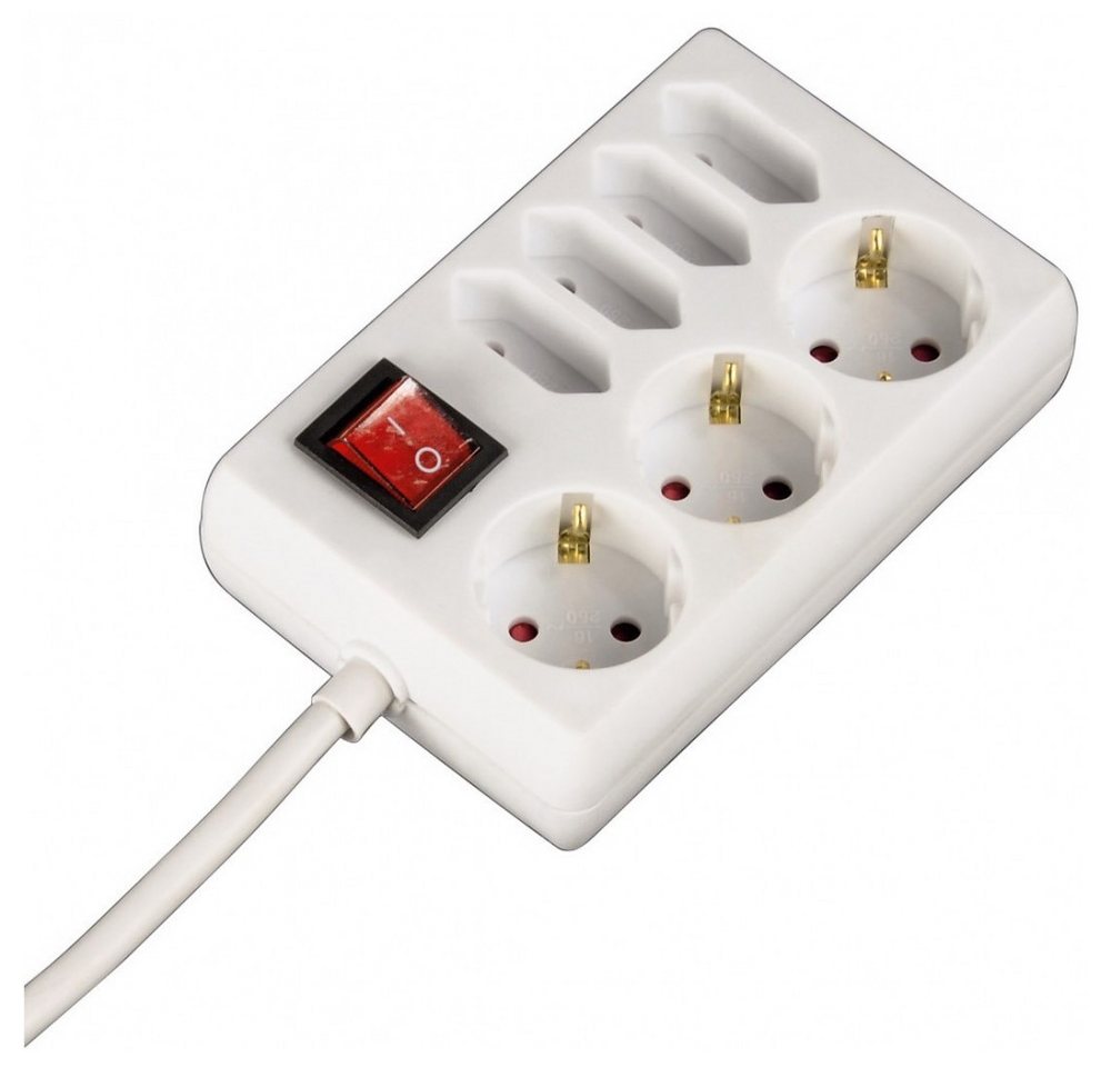 Hama Hama 7-fach Steckdosenleiste mit Schalter - weiß (1,4m) Audio- & Video-Adapter Deutschland zu Steckdosenleiste von Hama