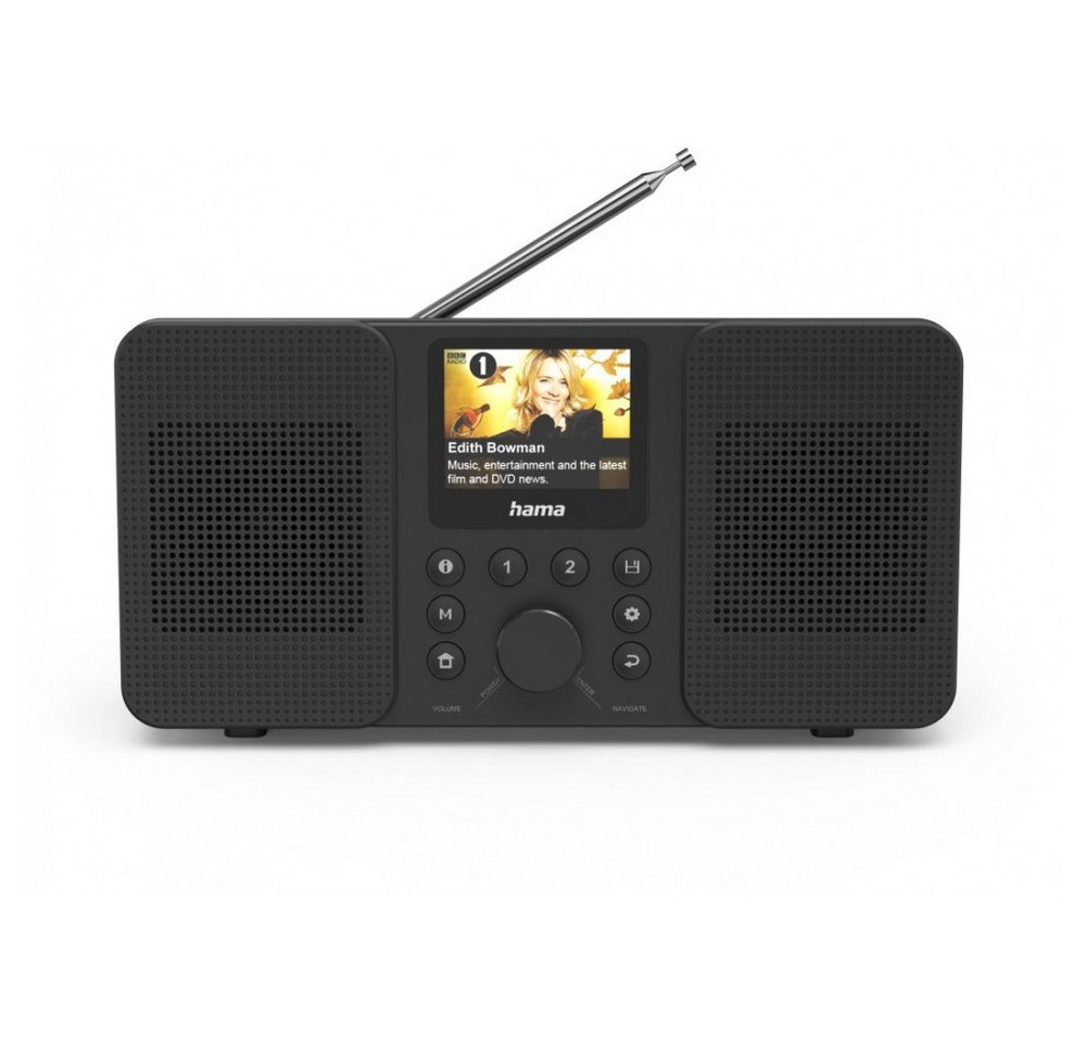 Hama Hama DIR10 Internetradio schwarz - Internetradio Internet-Radio (Tuner für UKW/DAB+, Elegantes schwarzes Design) von Hama