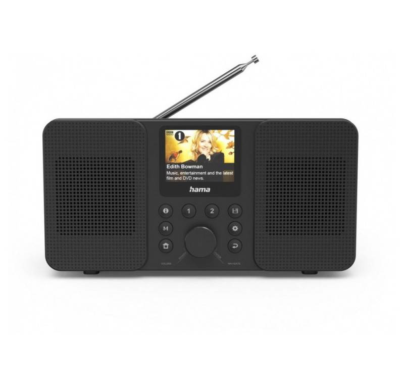 Hama Hama DIR10 Internetradio schwarz - Internetradio Internet-Radio (Tuner für UKW/DAB+, Elegantes schwarzes Design) von Hama