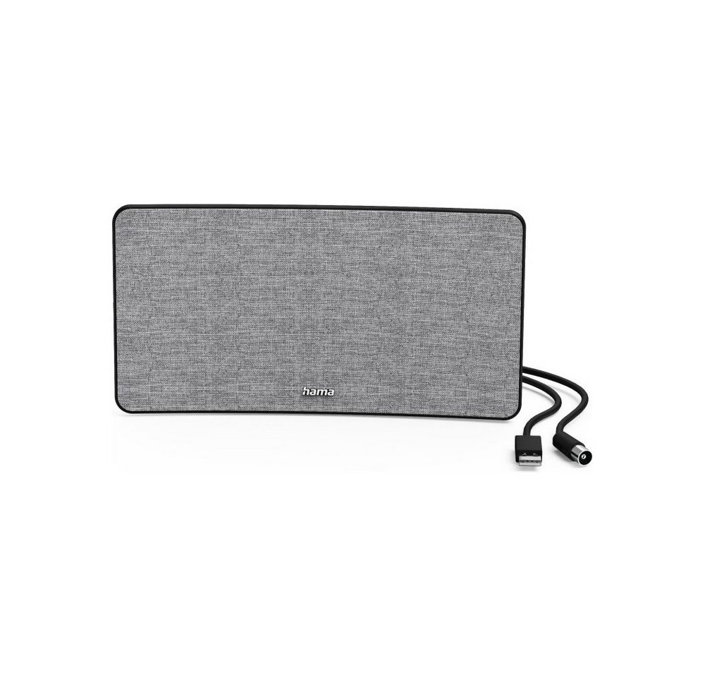 Hama Hama DVB-T2 Zimmerantenne grau/schwarz Antenne WLAN-Antenne (Optimale Empfangsbedingungen), Rauscharmer Verstärker, hohe Eingangsempfindlichkeit von Hama