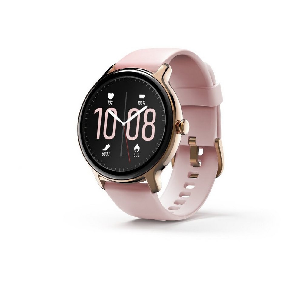 Hama Hama Fit Watch 4910 rosegold/rosa für Sport und Alltag. Smartwatch (Android), Rosa, 13 Sportarten lassen sich auf der Sportuhr speichern von Hama