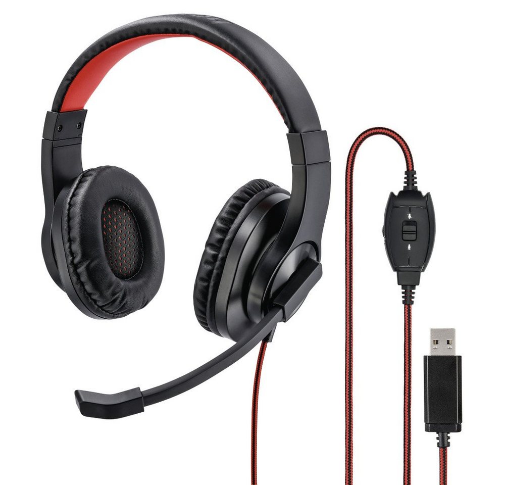 Hama Hama HS-USB400 Headset Wollstrickmütze Binaural Schwarz, Rot Headset Hama Hama HS-USB400 Headset Wollstrickmütze Binaural Schwarz, Rot Headset von Hama