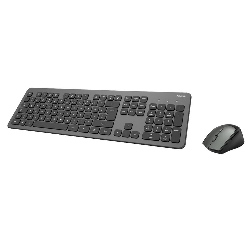 Hama Hama KMW700 Funk Tastatur, Maus-Set Ergonomisch Deutsch, QWERTZ Anthra Tastatur- und Maus-Set Hama Hama KMW700 Funk Tastatur, Maus-Set Ergonomisch Deutsch, QWERTZ Anthra Tastatur- und Maus-Set von Hama