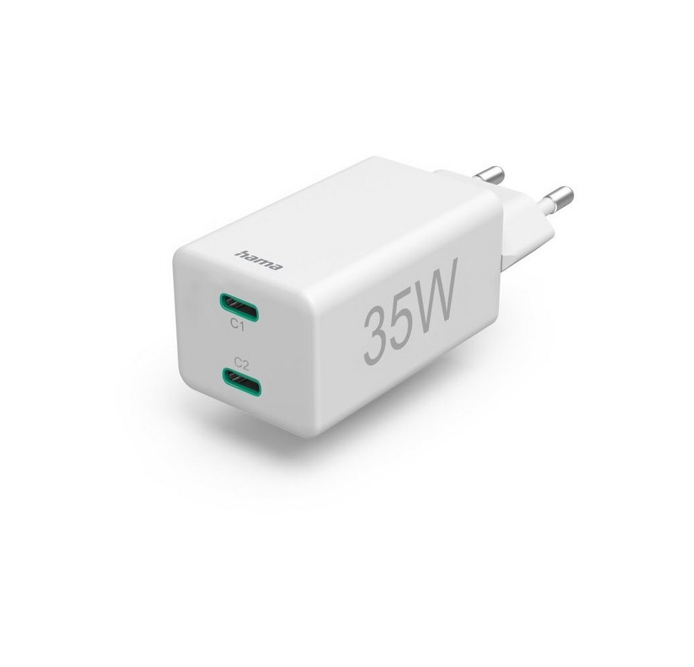 Hama Hama Mini-Schnellladegerät USB-C (35W) weiß Handy-Netzteile (Schnellladung mit 35W, kompakte Größe, USB-C kompatibel) von Hama