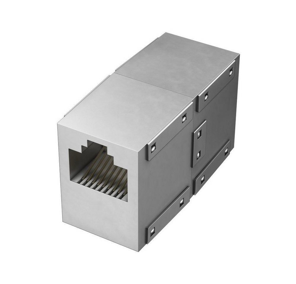 Hama Hama Netzwerkadapter CAT-6 1 Gbit/s silber Netzwerk-Switch (Robustes Metallgehäuse) von Hama