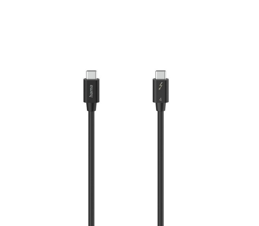 Hama Hama Thunderbolt™-4-Kabel USB-C", 40 Gbit/s, 100 W, 0,80 m Thunderbolt-Kabel, USB-C, (80 cm)" von Hama