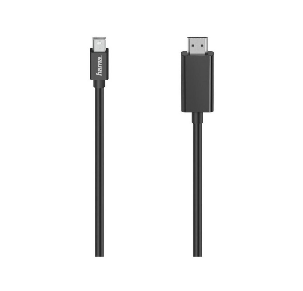 Hama Hama Video-Kabel 1,5m Mini-DP zu HDMI Elektro-Kabel, Mini-DP-Stecker, Mini-DP zu HDMI, Robustes, schwarzes Design Hama Hama Video-Kabel 1,5m Mini-DP zu HDMI Elektro-Kabel, Mini-DP-Stecker, Mini-DP zu HDMI, Robustes, schwarzes Design von Hama