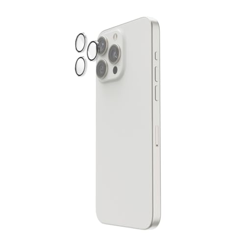 Hama Handy Kameraschutz für iPhone 16 Pro/16 Pro Max (3 Einzellinsen, iPhone Linsenschutz stoßfest, 9H, Schutzfolie case-Friendly, Handy Kamera Abdeckung Kratzfest, Panzerglas iPhone blasenfrei) von Hama