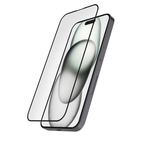 Hama Handy Schutzglas D3O für iPhone 15 Pro (Displayschutz bruchsicher, Anti-Fingerprint, Handyglas mit Montagehilfe, Vollschutz 10H, case-friendly, Displayschutzfolie kratzfest, Displayglas iPhone) von Hama