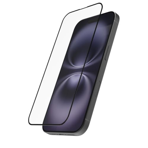 Hama Handy Schutzglas D3O für iPhone 16 (Displayschutz bruchsicher, Anti-Fingerprint, Handyglas mit Montagehilfe, Vollschutz 10H, case-friendly, kratzfest, Displayglas iPhone) von Hama