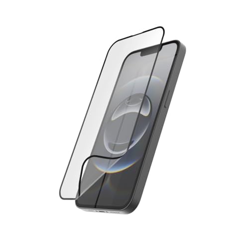 Hama Handy Schutzglas bruchsicher für iPhone 13/13 Pro/14/16e (Displayschutz D3O, Vollschutz 9H, mit Montagehilfe, Displayschutzglas iPhone kratzfest, Anti-Fingerprint ultradünn, Schutzfolie stoßfest) von Hama