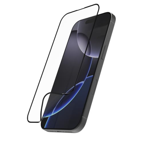 Hama Handy Schutzglas bruchsicher für iPhone 16 Pro Max (Displayschutz D3O, Vollschutz 9H, mit Montagehilfe, Displayschutzglas iPhone kratzfest, Anti-Fingerprint ultradünn, Schutzfolie stoßfest) von Hama