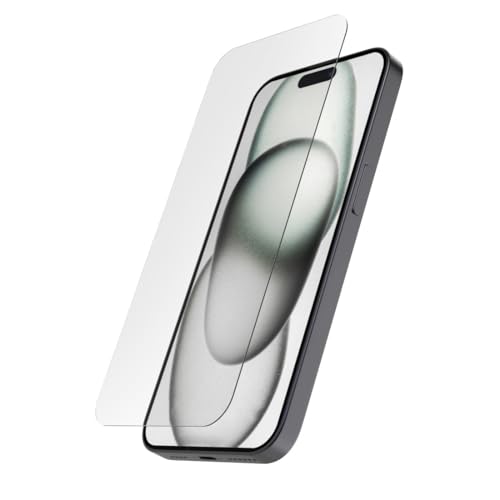 Hama Handy Schutzglas iPhone 15 Pro Max (Displayschutz ultraklar Anti-Fingerprint, Montagehilfe, Vollschutz 9H ultradünn, case-friendly, kratzfest, Displayschutzglas iPhone stoßfest) von Hama