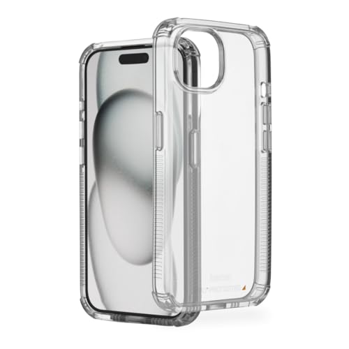 Hama Handyhülle „Extreme Protect“ Apple iPhone 15 Plus (Bumper D3O-lizenziert, stoßfest, sturzsicher und bruchsicher, durchsichtige iPhone Hülle ohne Vergilben, Case für induktives Laden) transparent von Hama