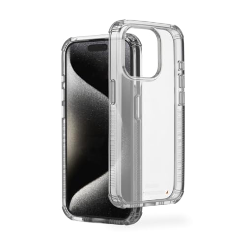Hama Handyhülle „Extreme Protect“ Apple iPhone 15 Pro (Bumper D3O-lizenziert, stoßfest, sturzsicher und bruchsicher, durchsichtige iPhone Hülle ohne Vergilben, Case für induktives Laden) transparent von Hama