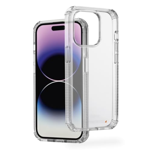 Hama Handyhülle „Extreme Protect“ für Apple iPhone 14 Pro (Bumper D3O-lizenziert, stoßfest, sturzsicher und bruchsicher, durchsichtige iPhone Hülle ohne Vergilben, Case induktives Laden) transparent von Hama