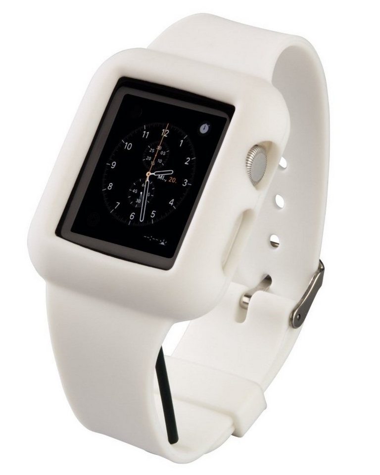 Hama Handyhülle Silikon Uhren-Band Armband Sport-Band, für Apple Watch 38mm Series 0 1. Generation Series 1 2 2. Gen 3 3. Gen von Hama
