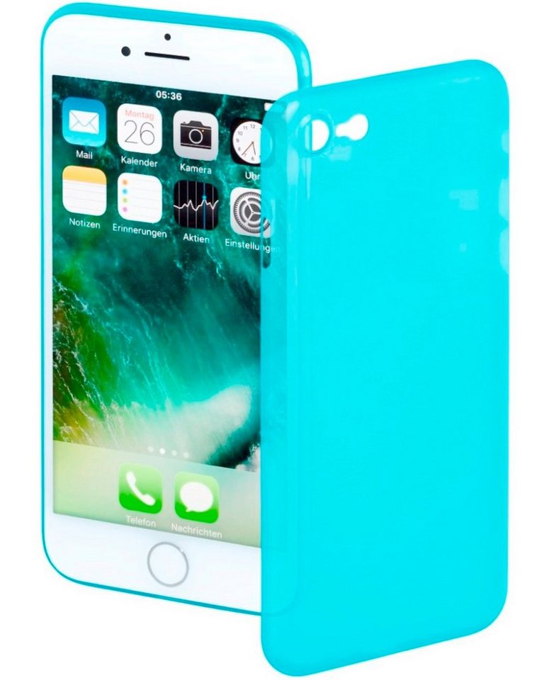 Hama Handyhülle Cover Ultra Slim Blau Schale Case Schutz-Hülle, passend für Apple iPhone 7 8 SE 2020, Anti-Kratz von Hama