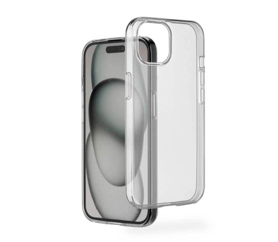 Hama Handyhülle Handyhülle „Always Clear“ für iPhone 15 (kratzfest, ohne Vergilben), Anti-Rutsch-Oberfläche und bezogene Seitentasten von Hama