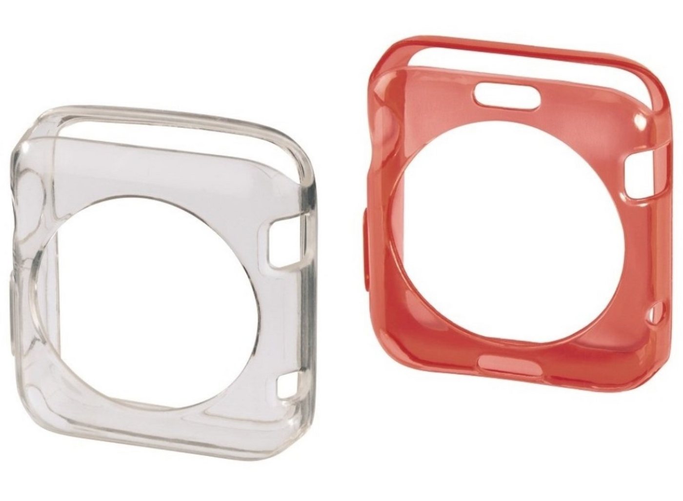 Hama Handyhülle Schutzhüllen-Set für Apple Watch 38mm Series 0-3, für Apple Watch 38mm Series 0 1. Generation Series 1 2 2. Gen 3 3. Gen von Hama