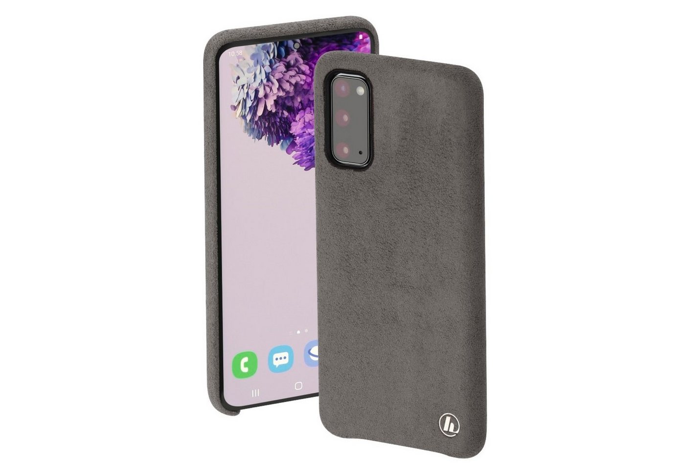 Hama Handyhülle Textil Touch Cover Schutz-Hülle Case Tasche, hochwertige Textilbezug Wireless-Charging edle und angenehme Haptik von Hama