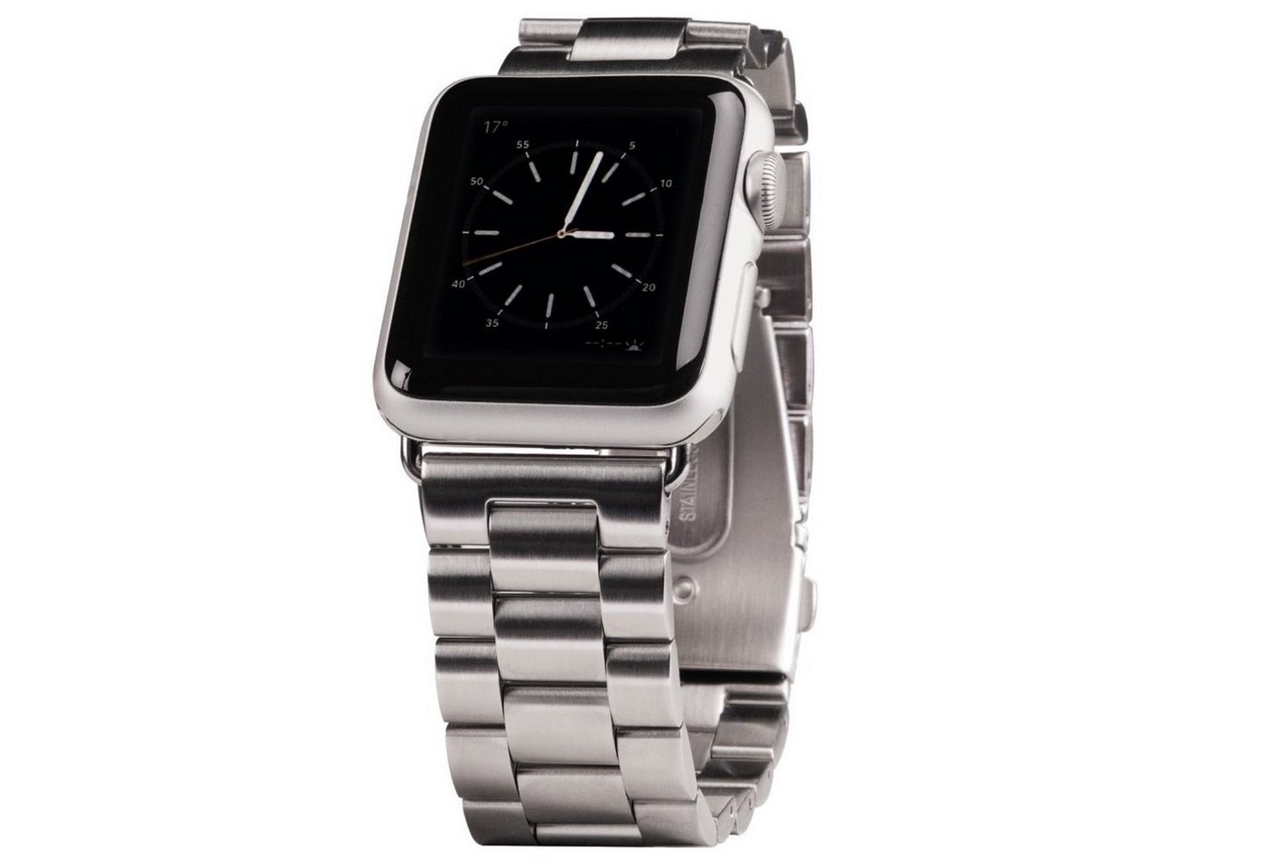 Hama Handyhülle Uhren-Band Glieder-Armband Edelstahl, für Apple Watch 40mm Series 4 (4. /5. /6. Gen) SE 40mm (6. Gen) von Hama