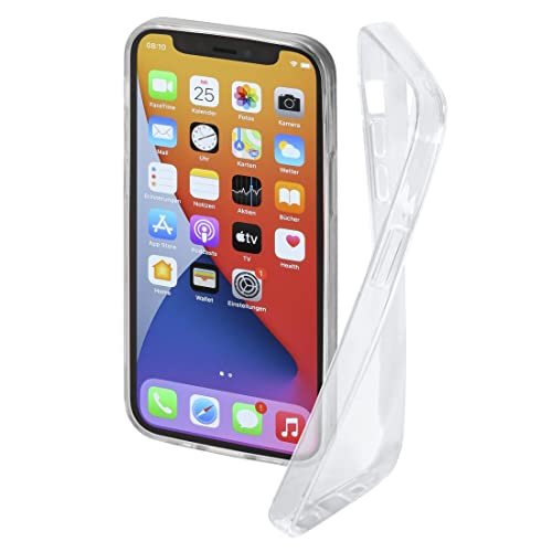 Hama Handyhülle für Apple iPhone 12 mini „Crystal Clear“ (durchsichtige iPhone 12 mini Hülle aus TPU, flexible Schutzhülle, Handyschutz mit Anti-Rutsch-Oberfläche) transparent von Hama