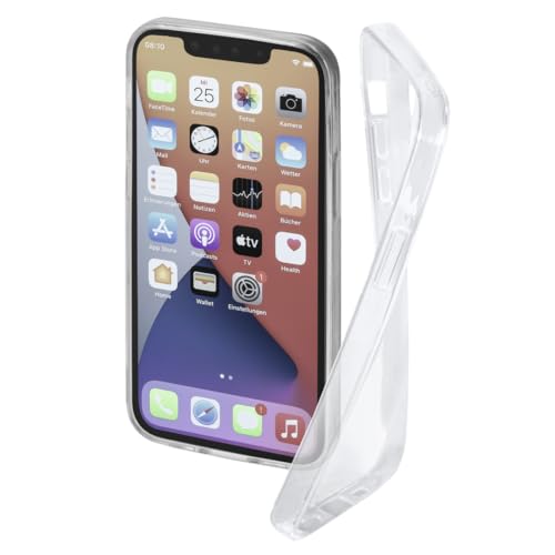 Hama Handyhülle für Apple iPhone 13 mini „Crystal Clear“ (durchsichtige iPhone 13 mini Hülle aus TPU, flexible Schutzhülle, Handyschutz mit Anti-Rutsch-Oberfläche) transparent von Hama