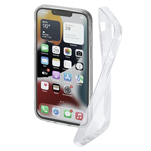 Hama Handyhülle für Apple iPhone 14 Plus „Crystal Clear“ (durchsichtige iPhone 14 Hülle aus TPU, flexible Schutzhülle, Handyschutz mit Anti-Rutsch-Oberfläche) transparent von Hama