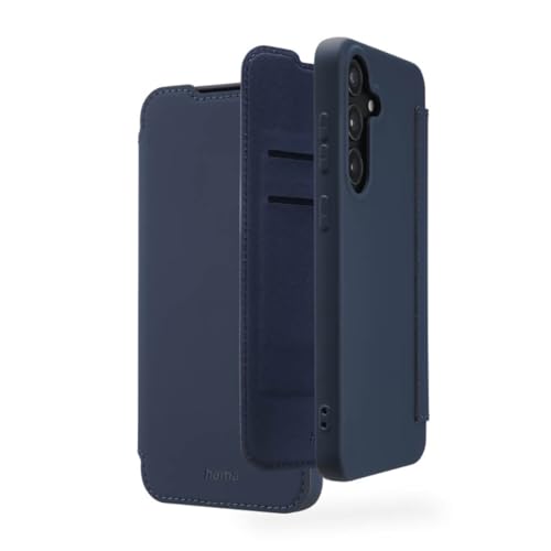 Hama Handyhülle für Samsung Galaxy S24 (Handytasche, Klapphülle, Etui mit 2 Kartenfächern, stoßfest, Kratzfest, eleganter Rundumschutz, weich, Slim, softe Oberfläche) blau von Hama