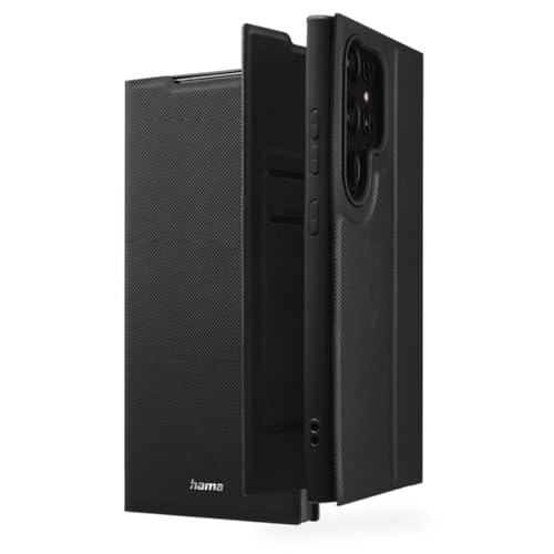 Hama Handyhülle für Samsung Galaxy S24 Ultra (Handytasche, Etui mit Kartenfach, Standfunktion, zum Aufstellen, extra Schutz von Display und Kamera, Magnet, Klapphülle, weich) schwarz von Hama