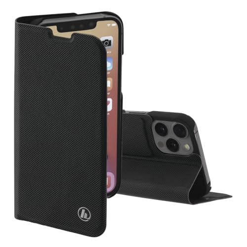 Hama Handytasche für Apple iPhone 13 Pro „Slim Pro“ (Schutzhülle mit Geldbörse 2x Kartenfach, klappbare iPhone 13 Pro Hülle mit Magnetverschluss und Standfunktion) schwarz von Hama