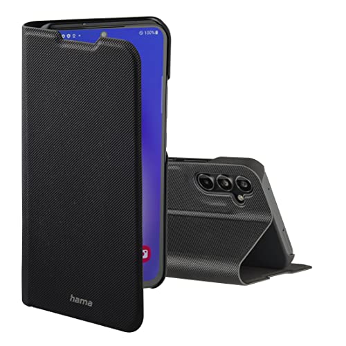 Hama Handytasche für Samsung Galaxy A54 5G „Slim Pro“ (Schutzhülle mit Geldbörse 2X Kartenfach, klappbare Samsung A54 Hülle mit Magnetverschluss und Standfunktion) schwarz von Hama