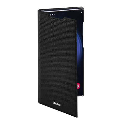 Hama Handytasche für Samsung Galaxy S23 Ultra „Slim Pro“ (Schutzhülle mit Geldbörse 2X Kartenfach, klappbare Samsung S23 Ultra Hülle mit Magnetverschluss und Standfunktion) schwarz von Hama