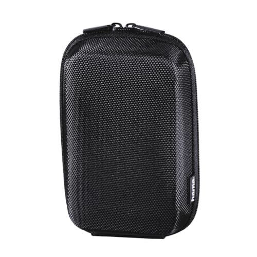 Hama Hardcase Kameratasche für eine Digitalkamera, Hardcase Colour Style 80M, Schwarz, 00126656, Breite: 11.9 - 12.5 cm x Tiefe: 4.3 - 4.5 cm von Hama