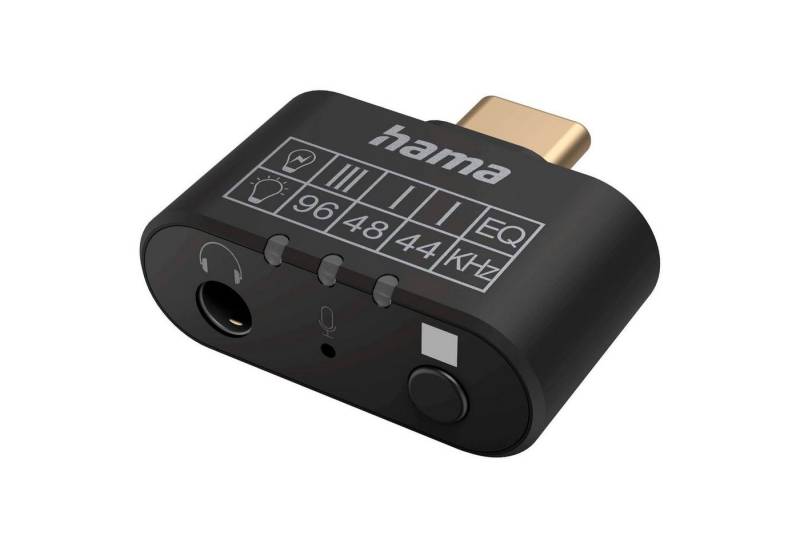 Hama HiFi Audio-Adapter USB-C auf 3,5mm Klinke EQ Tablet-Kabel, AUX + Equalizer + Mikrofon für Handy Smartphone Tablet PC Notebook von Hama