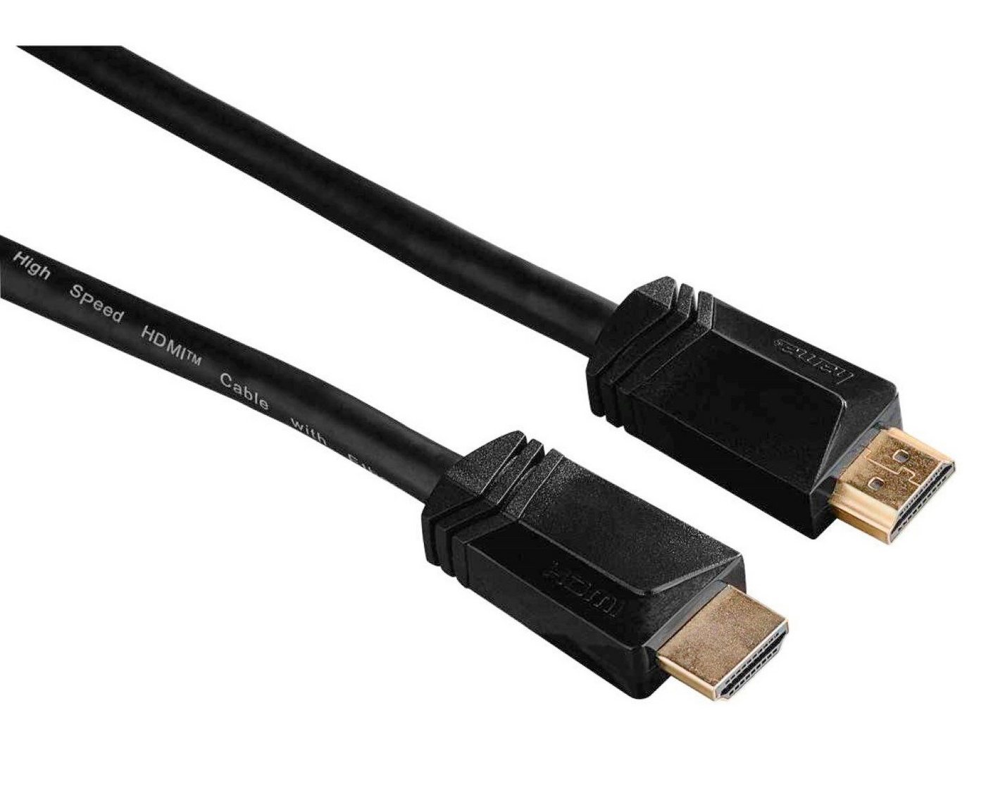 Hama High-Speed HDMI-Kabel 10m Ethernet vergoldet Video-Kabel, HDMI, (1000 cm), 4K UHD Full HD TV ARC 3D 1080p HD TV LED LCD OLED vergoldete Stecker von Hama