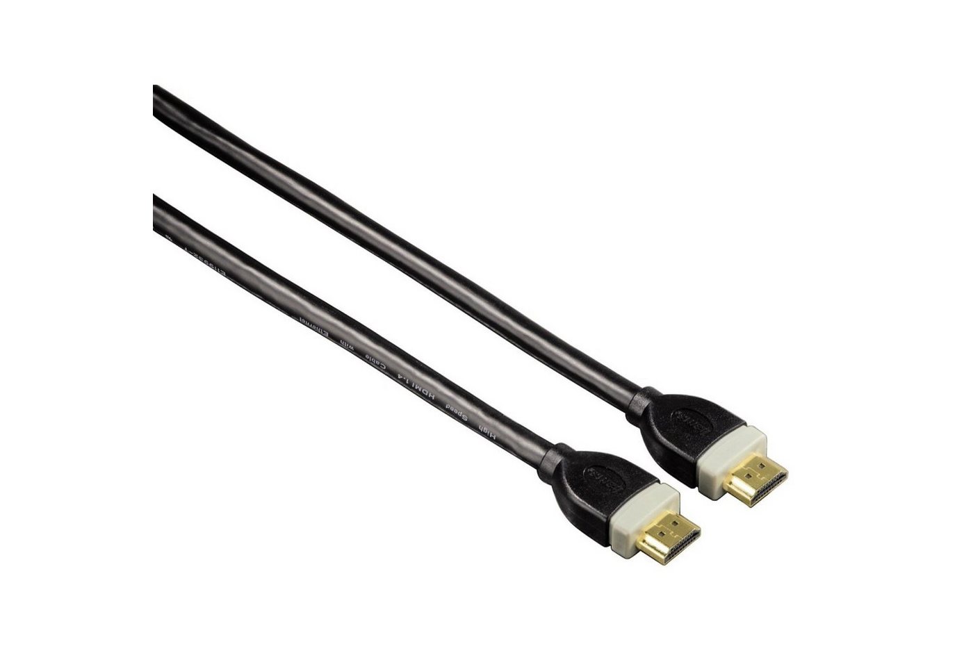 Hama High-Speed HDMI-Kabel 5m Ethernet vergoldet Video-Kabel, HDMI, (500 cm), 4K UHD Full HD TV ARC 3D 1080p HD TV LED LCD OLED vergoldete Stecker von Hama